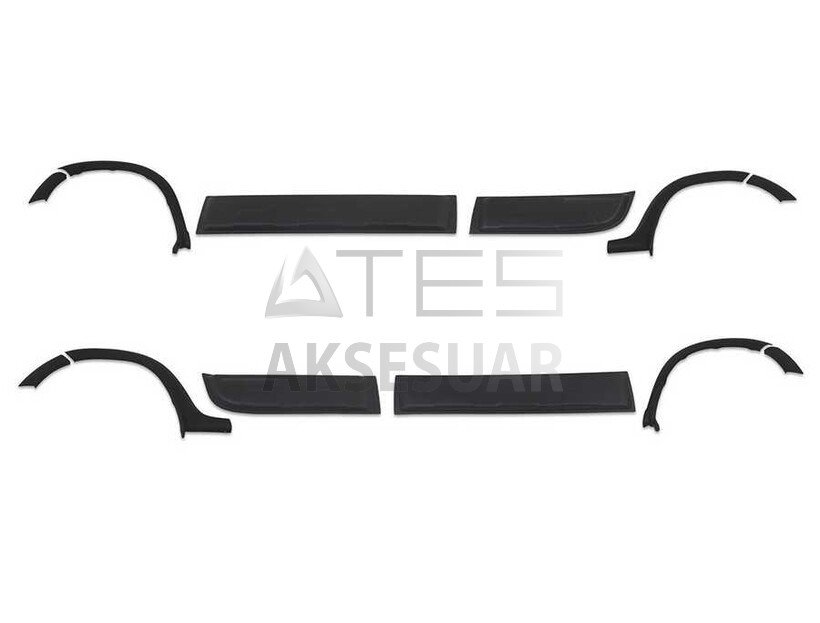 Dacia Duster Çamurluk ve Kapı Dodik Set 12 Parça ABS 2010-2017 Arası