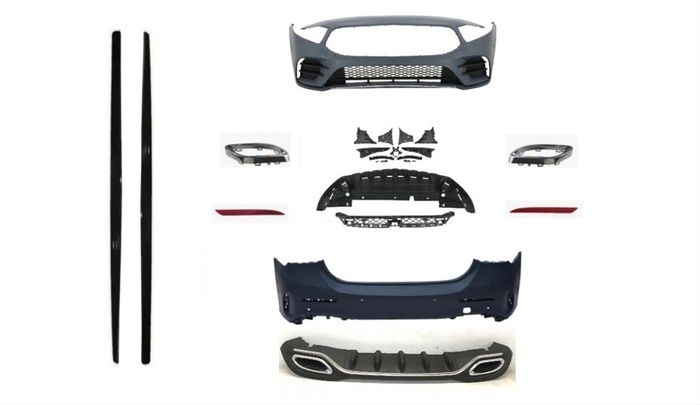 W177 HB A SERISI IÇIN UYUMLU     AMG SET (ÖN ARKA TAMPON , DIAMOND PANJUR,MARSPIYEL,EGZOZLAR)