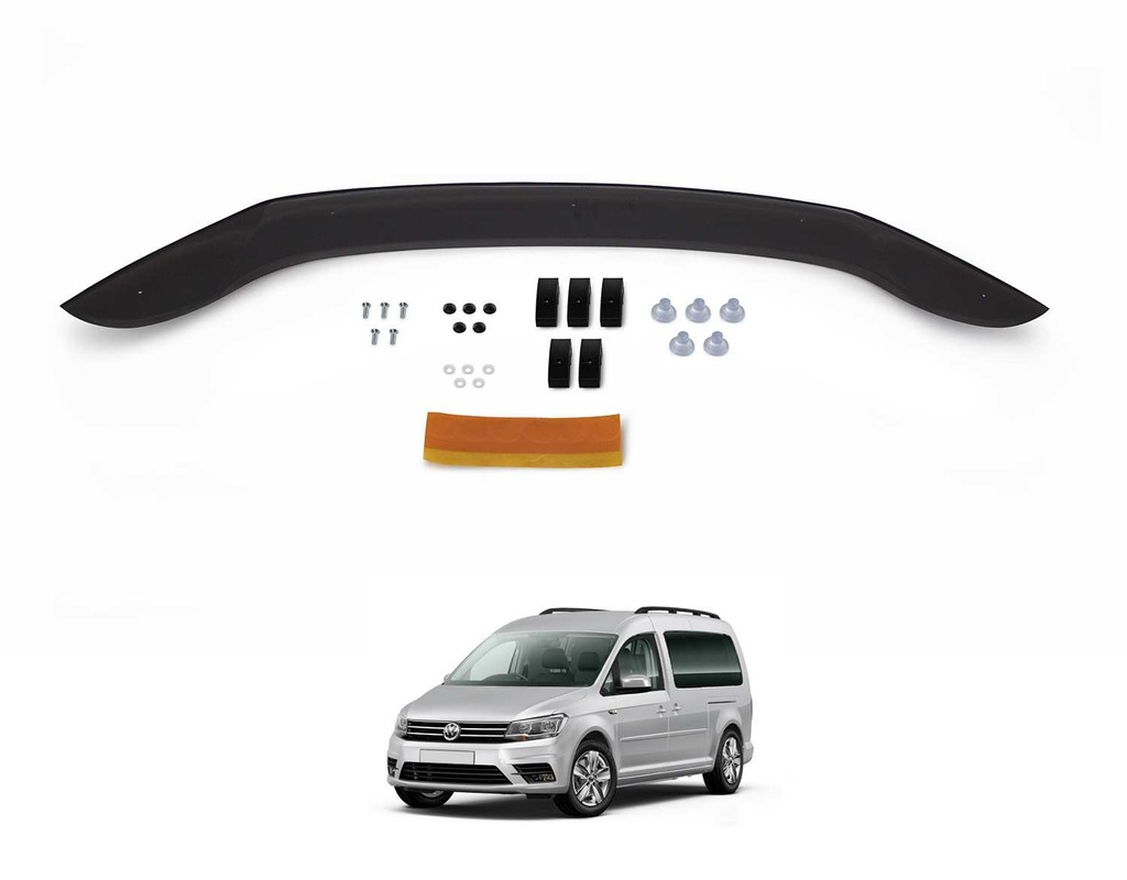 VW Caddy Ön Kaput Koruyucu Rüzgarlık 4mm (ABS) 2015-2020
