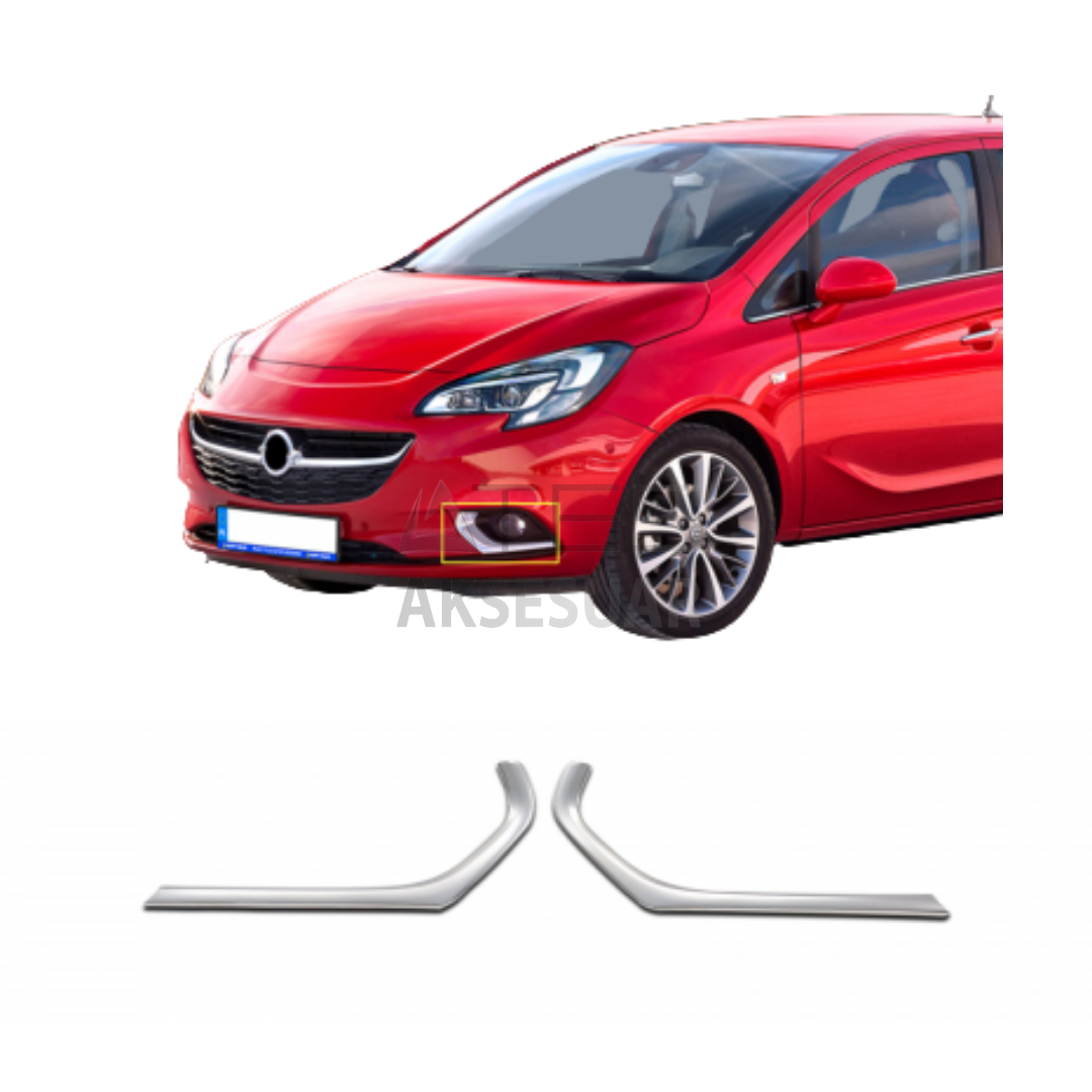 Opel Corsa E Krom Sis Farı Çerçevesi 2 Prç 2015-2019