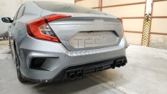 HONDA CIVIC FC5 2016-2020 CONCEPT MODEL ARKA TAMPON EK PIANO BLACK DETAYLI