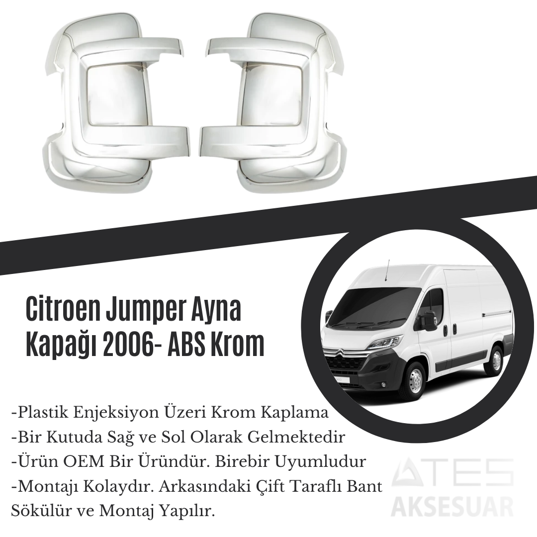 Citroen Jumper 2006 Ayna Kapağı ABS Krom