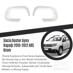 Dacia Duster 2010-2012 Ayna Kapağı ABS Krom