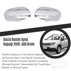 Dacia Duster 2018 Ayna Kapağı ABS Krom