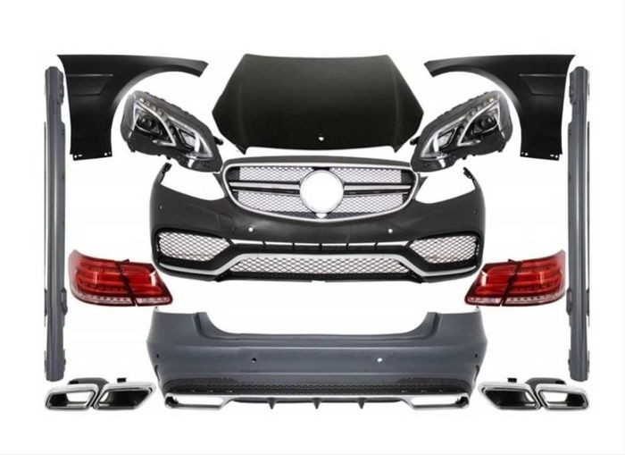 W212 IÇIN UYUMLU MAKYAJLI E63E ÇEVIRME FACELIFT BODY KIT (FAR-STOP-KAPUT VE ÇAMURLUK DAHIL)