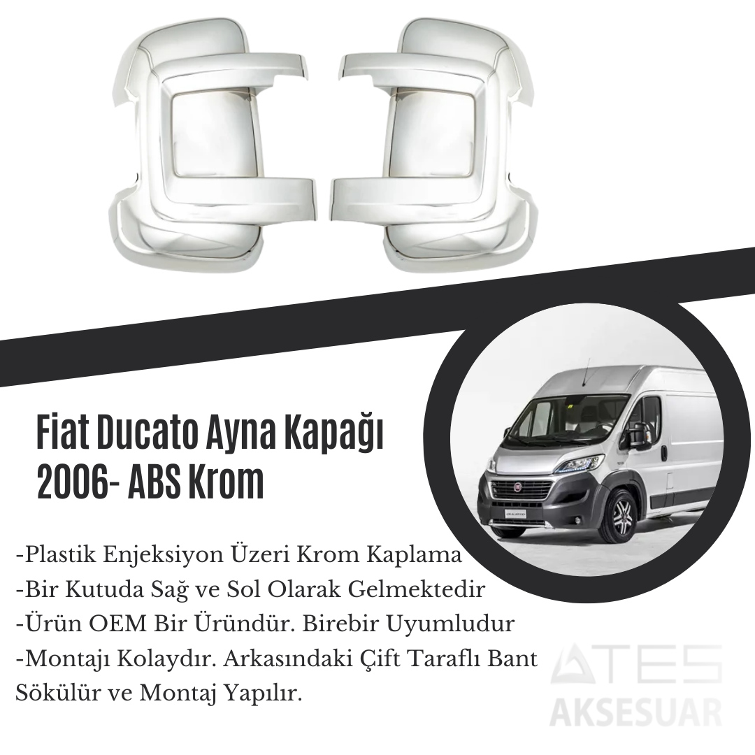 Fiat Ducato 2006 Ayna Kapağı ABS Krom