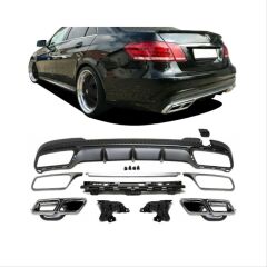 W212 E SERISI IÇIN 63 DIFÜZÖR & EGZOZ SETI (SILVER EGZOZ ILE ) (AMG MAKYAJLI KASA 2013-2016)