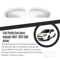 Fiat Punto 2007-2012 Ayna Kapağı ABS Krom