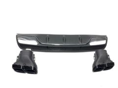 W205 C SERISI IÇIN SILVER DIFÜZÖR & EGZOZ SETI (NORMAL SEDAN) - SILVER EGZOZ ILE