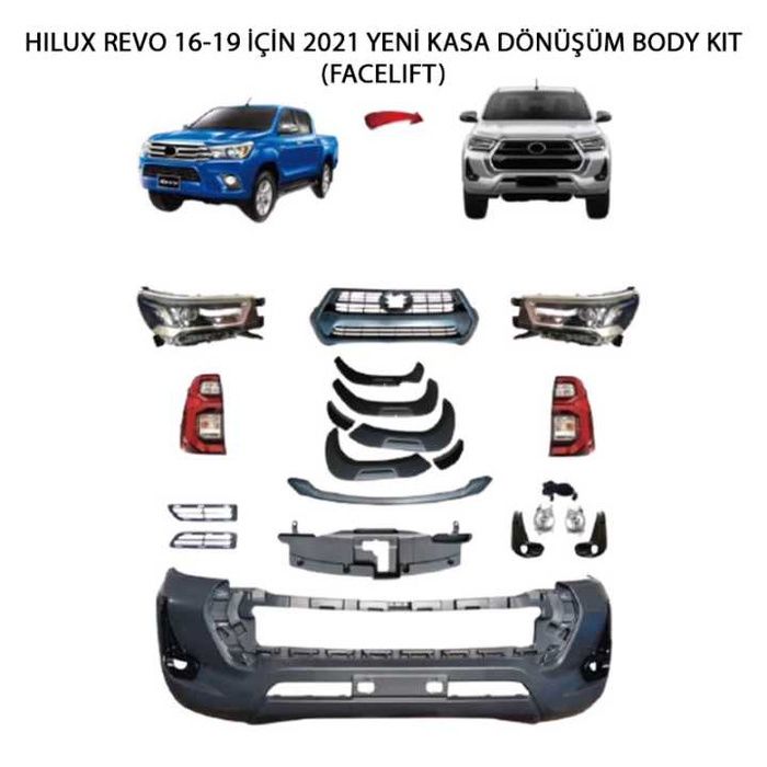 HILUX 2016-2020 ICIN 2021 YENI KASA DÖNÜSÜM BODY KIT (FACELIFT)