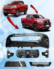 HILUX ROCCO BODY KIT 2016-2020 IÇIN UYUMLU (ÖN TAMPON,PANJUR,ALT IZGARA,SIS KAPAKLARI)