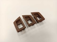 5 SERISI F10 2010-2016 IÇIN UYUMLU  KAPI KOLCAK KAPLAMA KIRMIZI KAHVERENGI