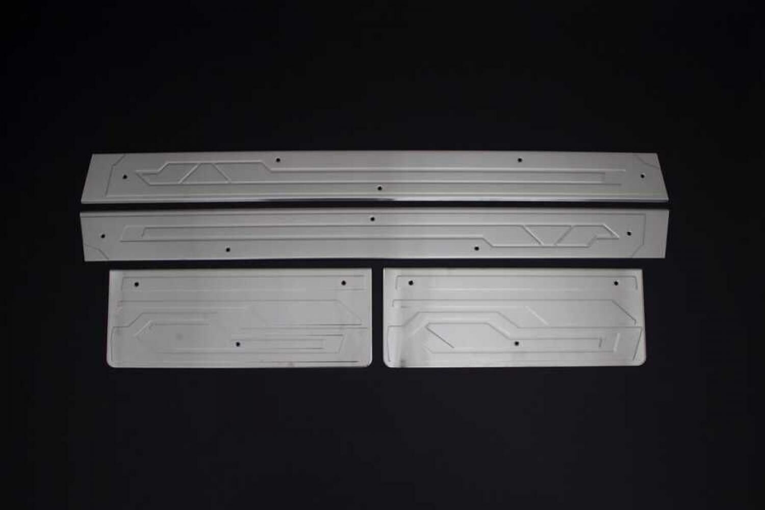 Ford Custom Kapı Eşik Nikelajı Paslanmaz Çelik 3 Parça 2013>