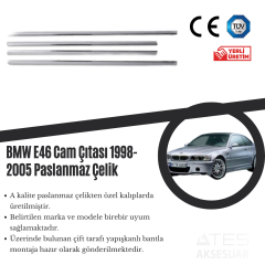 Bmw E46 1998-2005 Cam Çıtası Paslanmaz Çelik