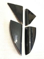 TUCSON IÇIN UYUMLU 2015-2018 KAPI CAM KENAR KAPLAMA SETI-KARBON