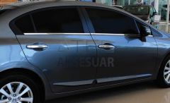 Honda Civic FB7 Krom Cam Çıtası 6 Parça 2012-2016 Arası