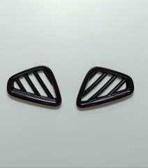 KONA IÇIN UYUMLU ÖN MENFEZ KAPLAMA 2 PARÇA - PIANO BLACK