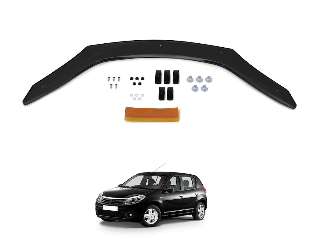 Dacia Sandero Ön Kaput Koruma Rüzgarlık 4mm (ABS) 2009-1