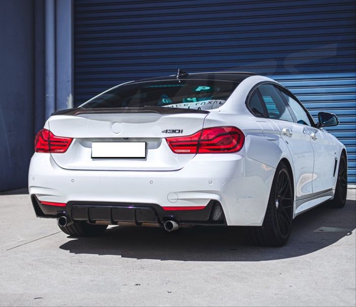 4 SERISI F32 IÇIN UYUMLU  -F36 2014-2020 M DIFUZOR CIFT CIKIS INCE PIANO BLACK