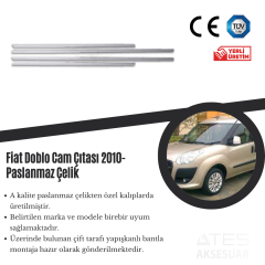 Fiat Doblo 2010 Cam Çıtası Paslanmaz Çelik
