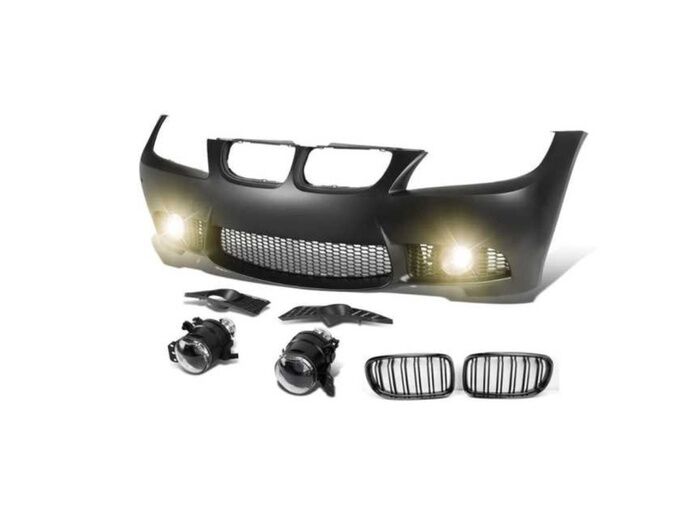 3 SERISI E90 2005-2008 IÇIN UYUMLU  M3 GÖRÜNÜM ÖN TAMPON + PANJUR (SIS LAMBALARI DAHIL)