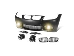 3 SERISI E90 2005-2008 IÇIN UYUMLU  M3 GÖRÜNÜM ÖN TAMPON + PANJUR (SIS LAMBALARI DAHIL)