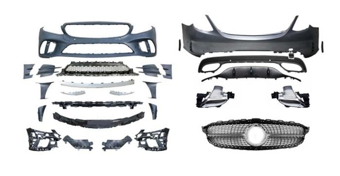 W205 C SERISI IÇIN UYUMLU MAKYAJLI AMG  GÖRÜNÜM TAMPON SETI  (   AMG DÖNÜSÜM )
