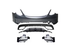 W205 C SERISI IÇIN UYUMLU MAKYAJLI   AMG GÖRÜNÜM ARKA TAMPON & EGZOZ