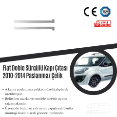 Fiat Doblo 2010-2014 Sürgülü Kapı Çıtası Paslanmaz Çelik