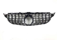 W205 C SERISI IÇIN UYUMLU C63 ÖN TAMPON & PANJUR SETI (MAKYAJLI GÖRÜNÜM) (Siyah Trimler)