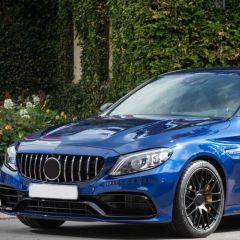 W205 C SERISI IÇIN UYUMLU C63 ÖN TAMPON & PANJUR SETI (MAKYAJLI GÖRÜNÜM) (Siyah Trimler)