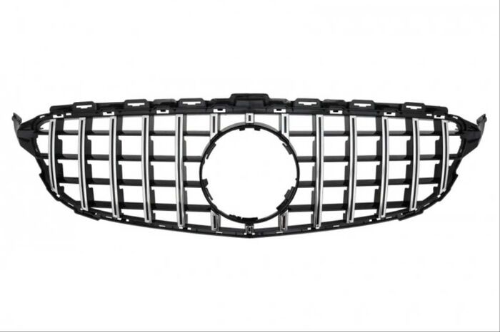 W205 2014-2018 IÇIN UYUMLU C63 BODY KIT  PARLAK SIYAH ÖN ÇITA