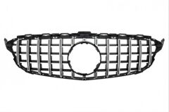 W205 2014-2018 IÇIN UYUMLU C63 BODY KIT  PARLAK SIYAH ÖN ÇITA