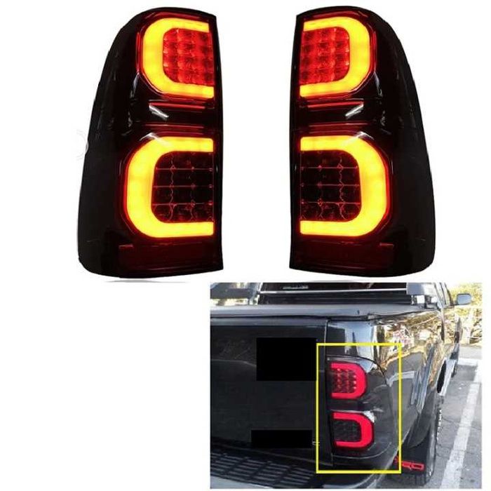 HILUX VIGO (2012-2015) IÇIN UYUMLU SMOKE LED STOP - DIZAYN B