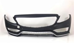 W205 2014-2018 IÇIN UYUMLU C63 ÖN TAMPON & PANJUR SETI (SILVER Trimler)