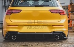 VOLKSWAGEN GOLF 8 GTİ DİFÜZÖR (PİANO BLACK) - ÇİFT EGZOZ (Life,Style,İmpression Paket için)