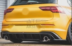 VOLKSWAGEN GOLF 8 GTİ DİFÜZÖR (PİANO BLACK) - ÇİFT EGZOZ (Life,Style,İmpression Paket için)