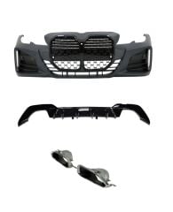 3 SERISI G20 IÇIN UYUMLU  G22 DÖNÜSÜM BODY KIT (PIANO BLACK ÇERÇEVELI)