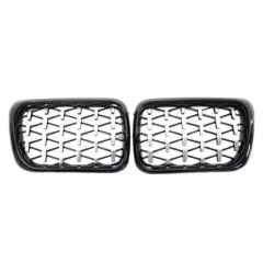 3 SERISI 1997-1999 E36 IÇIN UYUMLU DIAMOND PANJUR (BÖBREK)  PIANO BLACK  ÇERÇEVE