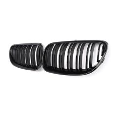 3 SERISI E92 2010-2013 IÇIN UYUMLU M3 GÖRÜNÜM BÖBREK (CIFT CIZGI PANJUR) PIANO BLACK (MAKYAJLI KASA)