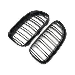 3 SERISI E92 2010-2013 IÇIN UYUMLU M3 GÖRÜNÜM BÖBREK (CIFT CIZGI PANJUR) PIANO BLACK (MAKYAJLI KASA)