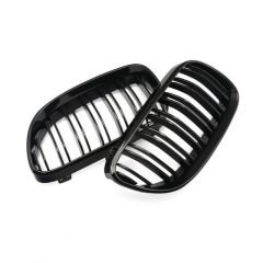 3 SERISI E92 2010-2013 IÇIN UYUMLU M3 GÖRÜNÜM BÖBREK (CIFT CIZGI PANJUR) PIANO BLACK (MAKYAJLI KASA)