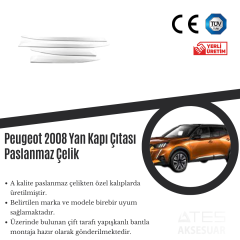 Peugeot 2008 Yan Kapı ÇItası Paslanmaz Çelik