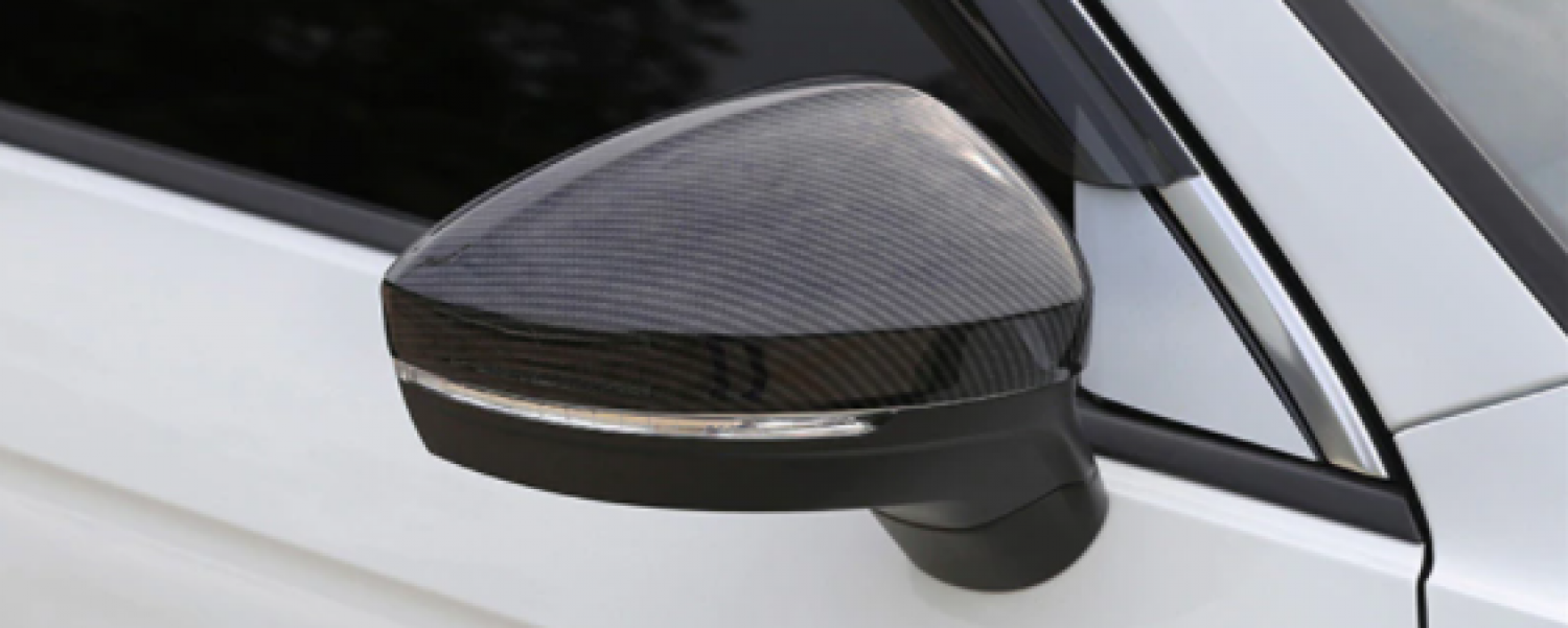 Volkswagen Tiguan Ayna Kapağı 2 Parça Karbon 2016>