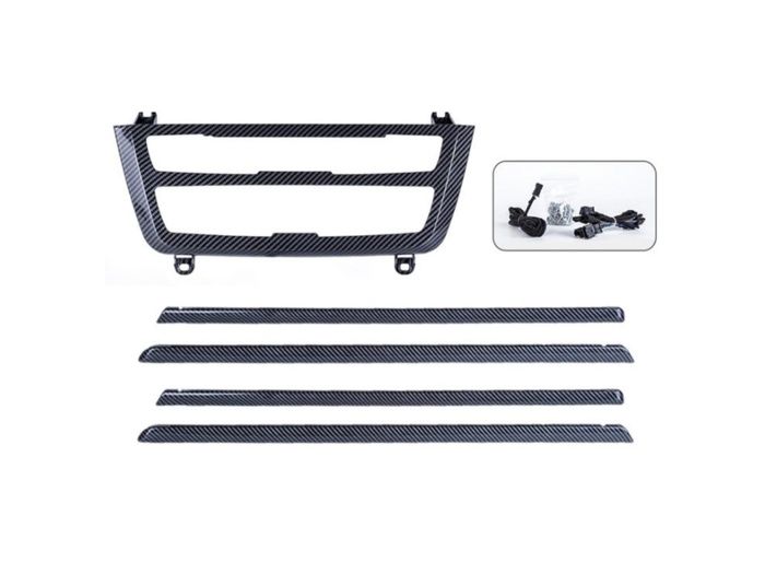 3 SERISI F30 IÇIN UYUMLU  AMBIANS SET (KLIMA PANEL VE KAPILAR) - KARBON RENK