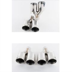 M-PERFORMANCE YUVARLAK EGZOZ UCU SETI SILVER