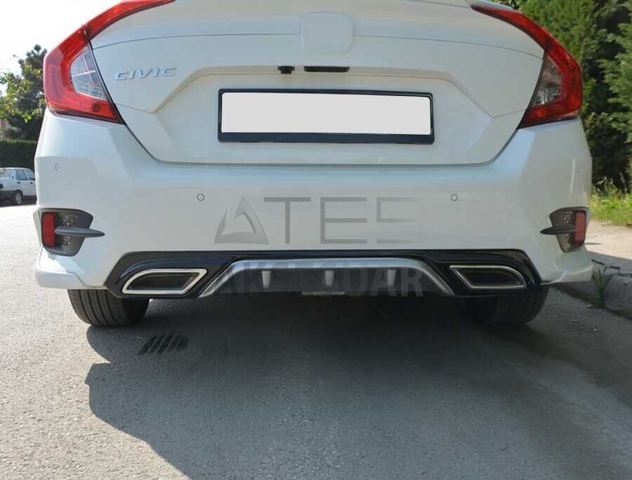 Honda Civic FC5 Arka Difüzör Çift Renk 2016-2021 Arası