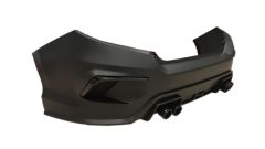 CIVIC FC5 2016-2020 IÇIN UYUMLU CONCEPT MODEL ARKA TAMPON EK PIANO BLACK DETAYLI