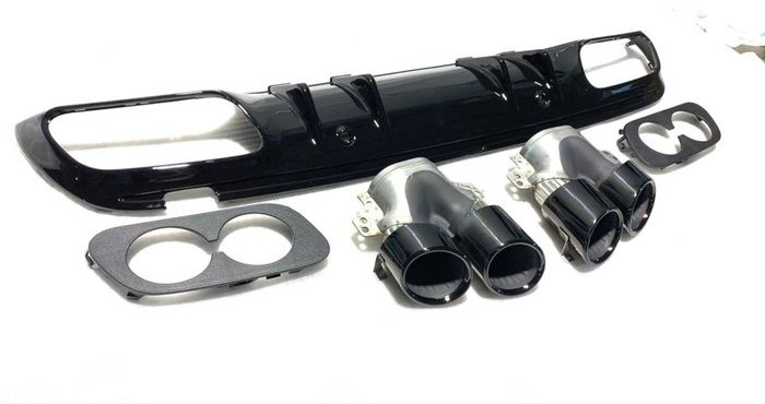 W205 COUPE IÇIN C43 DIFÜZÖR & EGZOZ SETI  (SIYAH EGZOZ ILE)