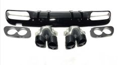 W205 COUPE IÇIN C43 DIFÜZÖR & EGZOZ SETI  (SIYAH EGZOZ ILE)